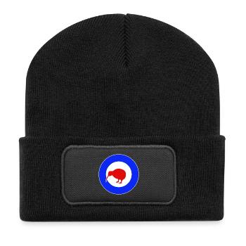 Kiwi Mod - Recycelte Patch Beanie - Schwarz - Vorne