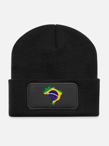BRÉSIL - Beanie recyclé à patch - noir