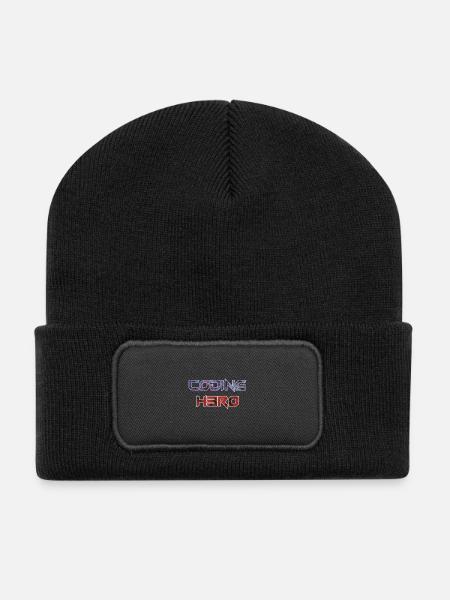 Coding Hero - héros de la programmation - Beanie recyclé à patch - noir