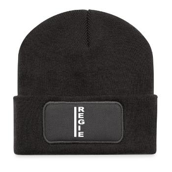 Directed vertically white - Recycled Patch Beanie - dark grey - Front