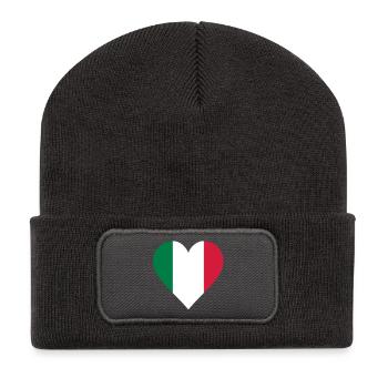 italien herz - Recycled Patch Beanie - dark grey - Front