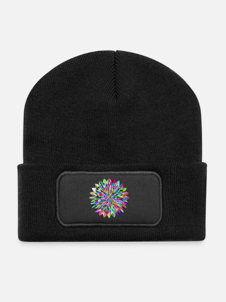 coloré - Beanie recyclé à patch - noir