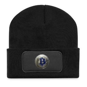 CRYPTO - Beanie recyclé à patch - noir - Devant