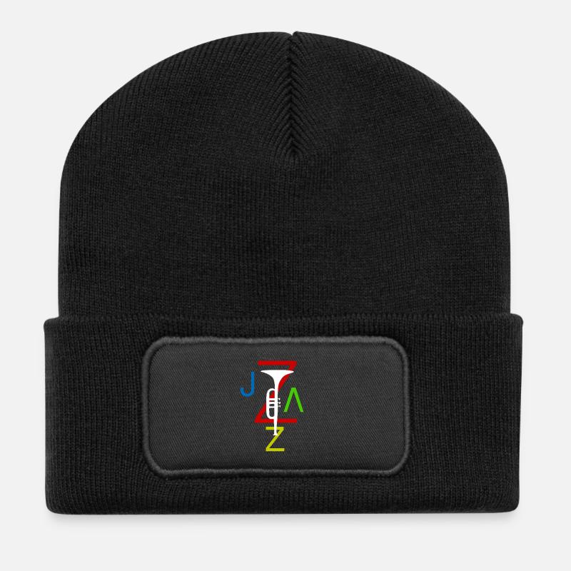 Jazz - Recycelte Patch Beanie - Schwarz