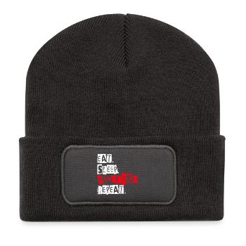 Punk Rock Punk Rock Music Festival Gift - Recycled Patch Beanie - dark grey - Front