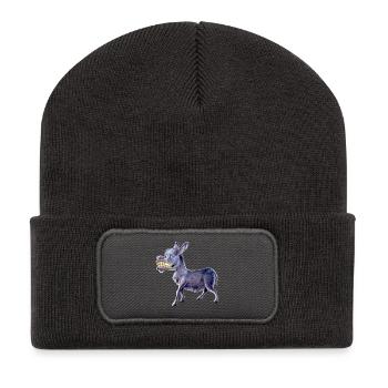 Esel Morgenstund - Recycelte Patch Beanie - Dunkelgrau - Vorne