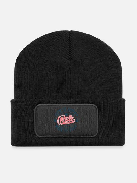 Motorcycle Speed Cult - Recycelte Patch Beanie - Schwarz
