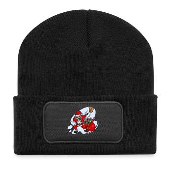 Doux Dab Dabbing Père Noël Noël - Beanie recyclé à patch - noir - Devant