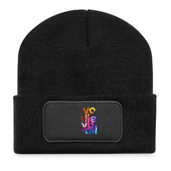 Volleyball handball sport gift - Beanie recyclé à patch - noir - Devant