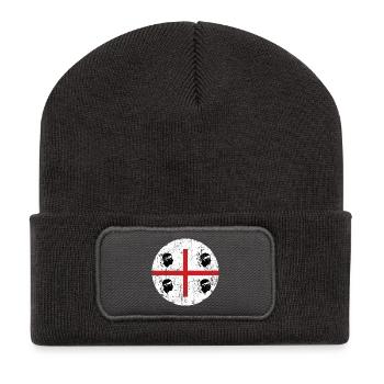 Effet vintage rosette de Sardaigne - Beanie recyclé à patch - charbon - Devant