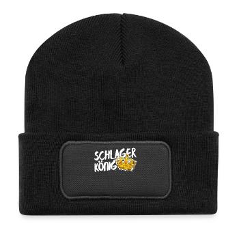 Schlager King Schlager King Krone Statement - Recycled Patch Beanie - black - Front