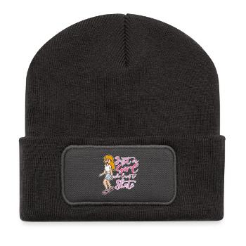 skateboard - Beanie recyclé à patch - charbon - Devant