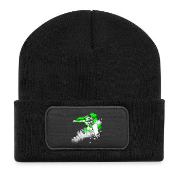 Snowboarder - Recycelte Patch Beanie - Schwarz - Vorne
