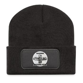 Bavarian Motorcycle Boxermotor - Recycelte Patch Beanie - Dunkelgrau - Vorne