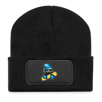 snowboard de sports d'hiver - Beanie recyclé à patch - noir - Devant