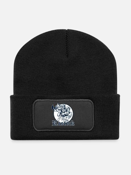 Rostock - Wikinger - Recycelte Patch Beanie - Schwarz