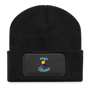 Rock 'n' Roll - Recycelte Patch Beanie - Schwarz - Vorne