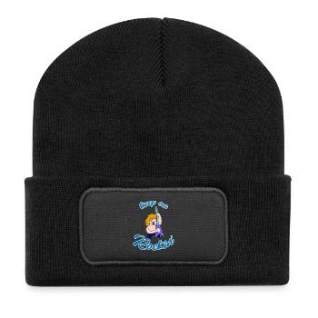 Rock 'n' Roll - Recycelte Patch Beanie - Schwarz - Vorne