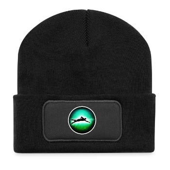 Schwimmen - Schwimmer - Recycelte Patch Beanie - Schwarz - Vorne