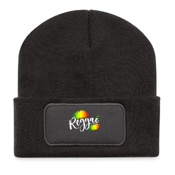 Reggae Rainbow Splash - Recycled Patch Beanie - dark grey - Front