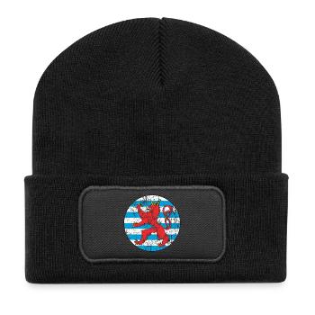 aéronautique force aérienne luxembourgeoise - Beanie recyclé à patch - noir - Devant