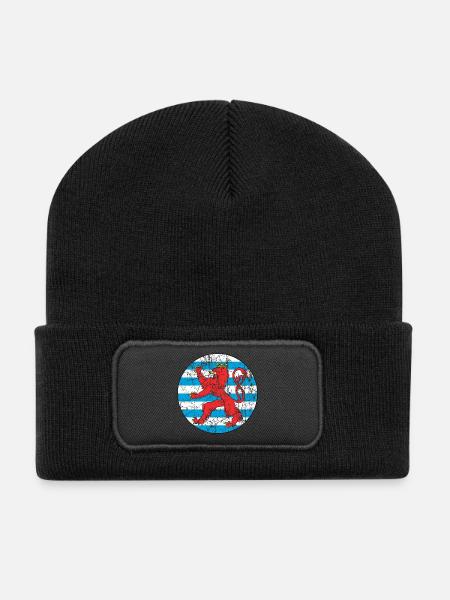 Luftfahrt Luxemburg Luxemburg Luftwaffe - Recycelte Patch Beanie - Schwarz