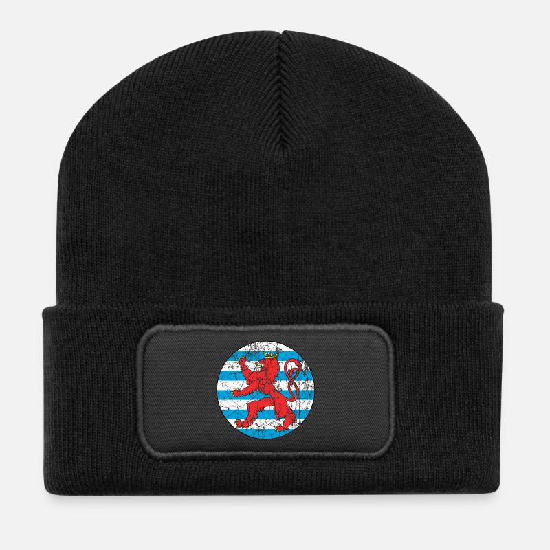 Luftfahrt Luxemburg Luxemburg Luftwaffe - Recycelte Patch Beanie - Schwarz