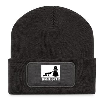 Game Over Wedding Statement - JGA Polterer drôle - Beanie recyclé à patch - charbon - Devant