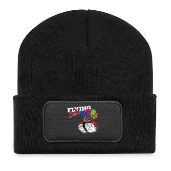 Running Sushi Flying Saying Japan Food Drôle - Beanie recyclé à patch - noir - Devant