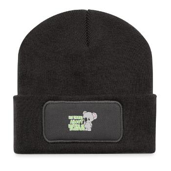 Koala bear - Recycled Patch Beanie - dark grey - Front