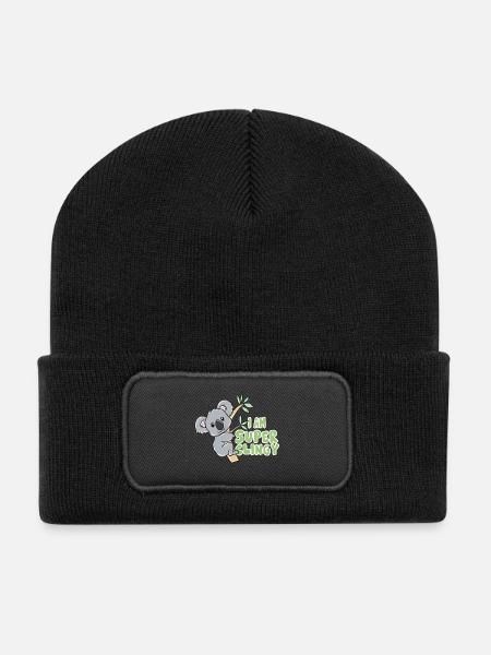 koala - Beanie recyclé à patch - noir