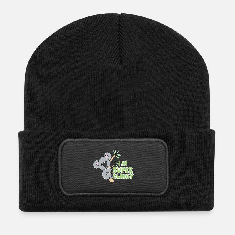 koala - Beanie recyclé à patch - noir