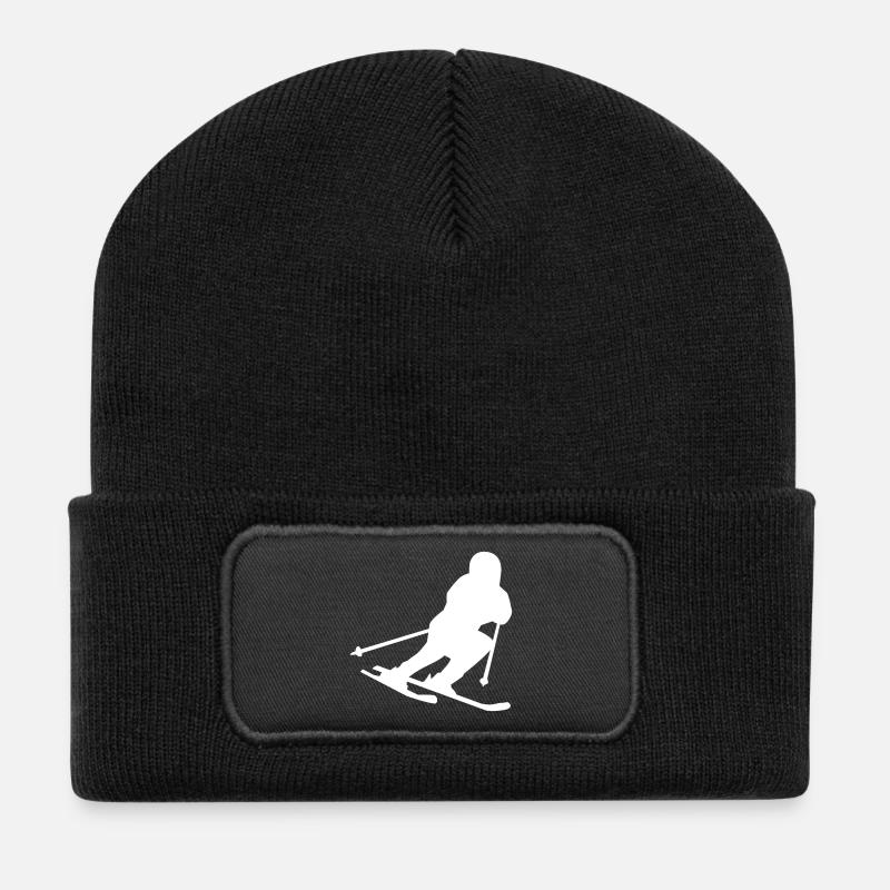 Ski - Recycelte Patch Beanie - Schwarz