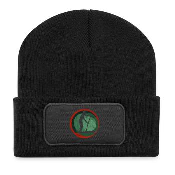 SUP - Surfing - Recycelte Patch Beanie - Schwarz - Vorne
