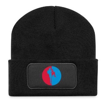 Kickboxing / Kick-Boxeur / Kick Boxing / - Beanie recyclé à patch - noir - Devant