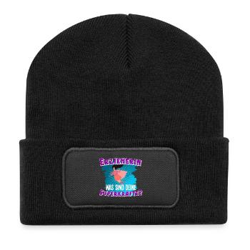 Erzieherin - Recycelte Patch Beanie - Schwarz - Vorne