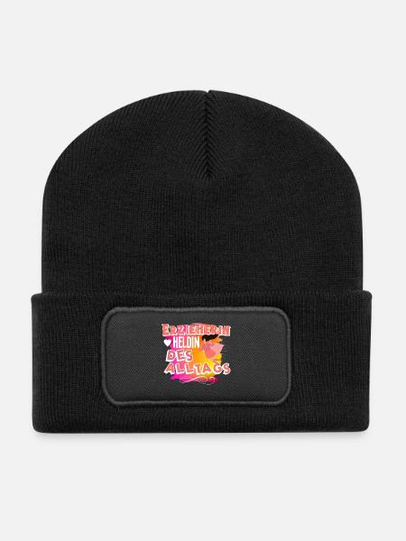 Erzieherin - Recycelte Patch Beanie - Schwarz