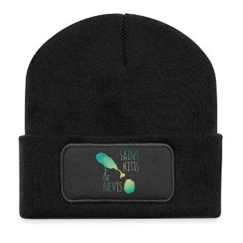 Saint Kitts and Nevis - Recycled Patch Beanie - black - Front