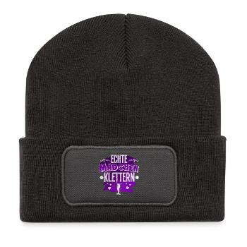 Klettern - Recycelte Patch Beanie - Dunkelgrau - Vorne