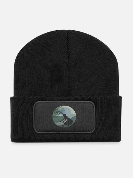 Hawaii Girl - Recycelte Patch Beanie - Schwarz
