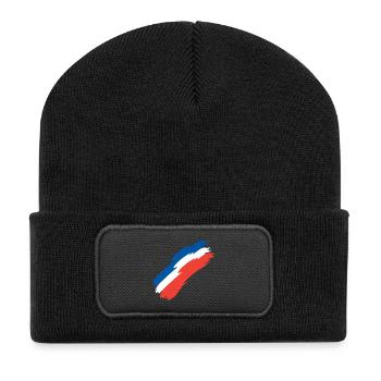 Drapeau drapeau de la France - Beanie recyclé à patch - noir - Devant