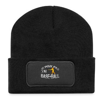 Base-Ball - Beanie recyclé à patch - noir - Devant