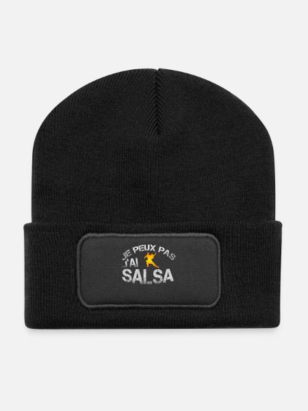 Salsa - Beanie recyclé à patch - noir