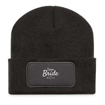 Team Braut - Recycelte Patch Beanie - Dunkelgrau - Vorne