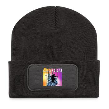 Apres ski - Beanie recyclé à patch - charbon - Devant