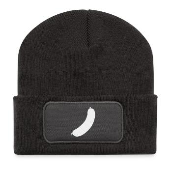 Brat Wurst sausage - Recycled Patch Beanie - dark grey - Front