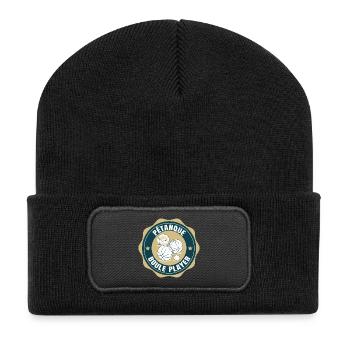 Pétanque Boule Player Boule ball Boule player - Recycled Patch Beanie - black - Front