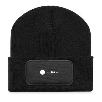 Tesla in Space Solar System SpaceX - Recycled Patch Beanie - black - Front