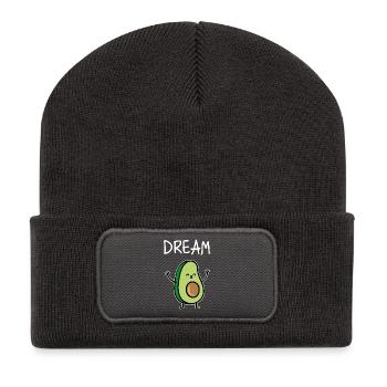 Look partenaire | Dream Team couple couple amour mariage - Beanie recyclé à patch - charbon - Devant