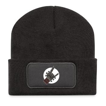 Guitare rock musique rock guitare hard rock rock musique - Beanie recyclé à patch - charbon - Devant